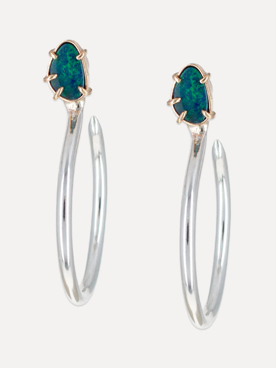 Serpent Australian Opal Hoops