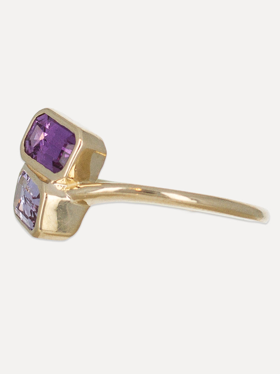 14K Sapphire Duo Ring