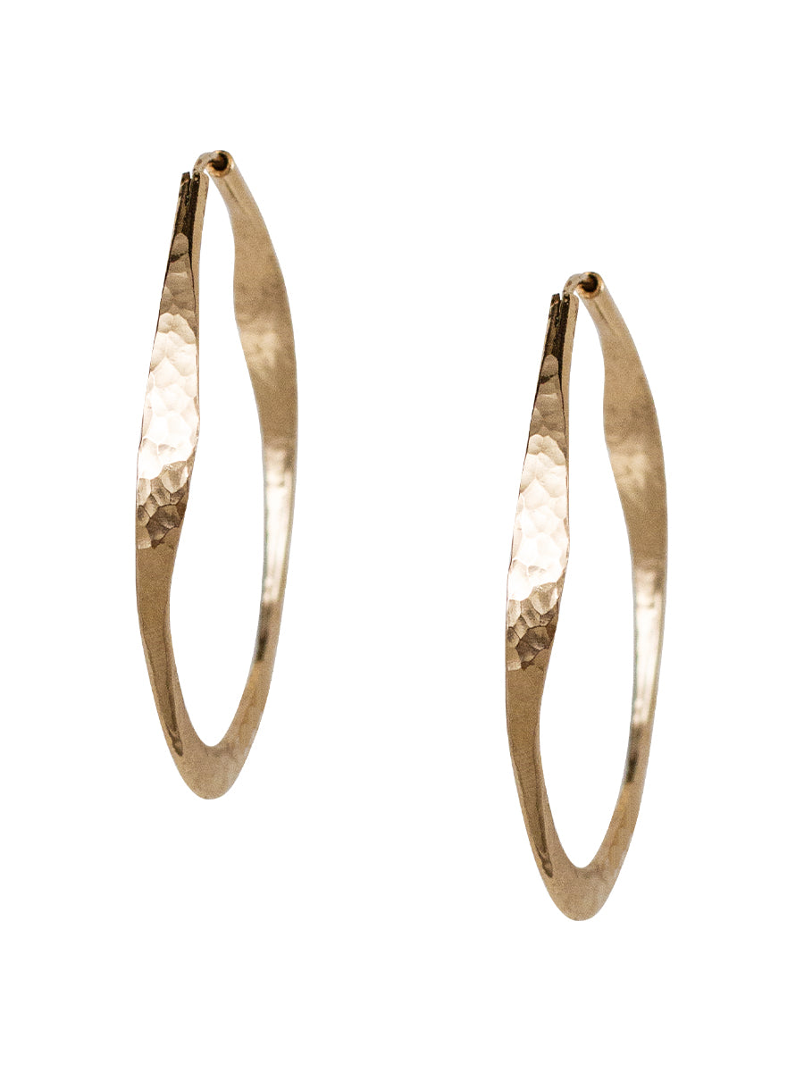 Moore Hammered Twist Hoops