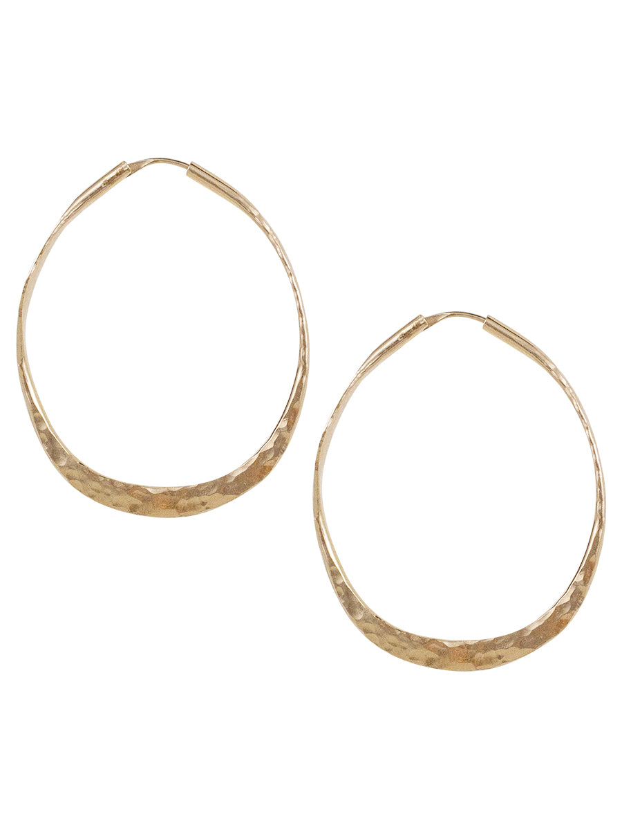 Moore Hammered Twist Hoops