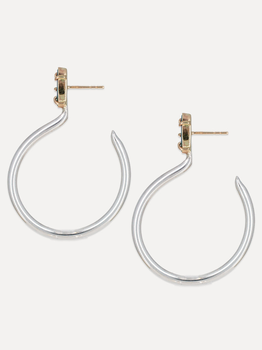 Serpent Australian Opal Hoops