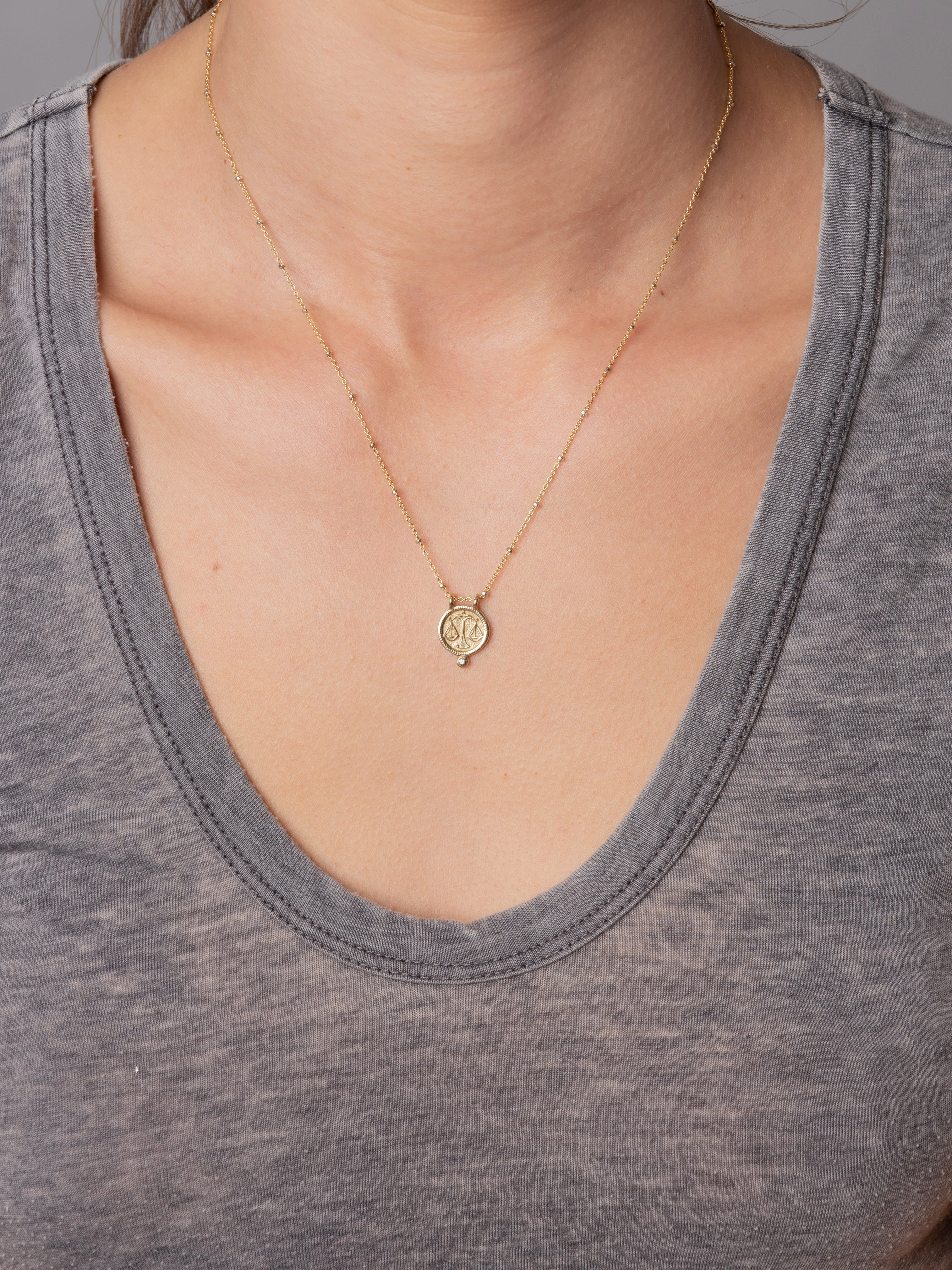 Zodiac Necklace - libra "balanced & poised"