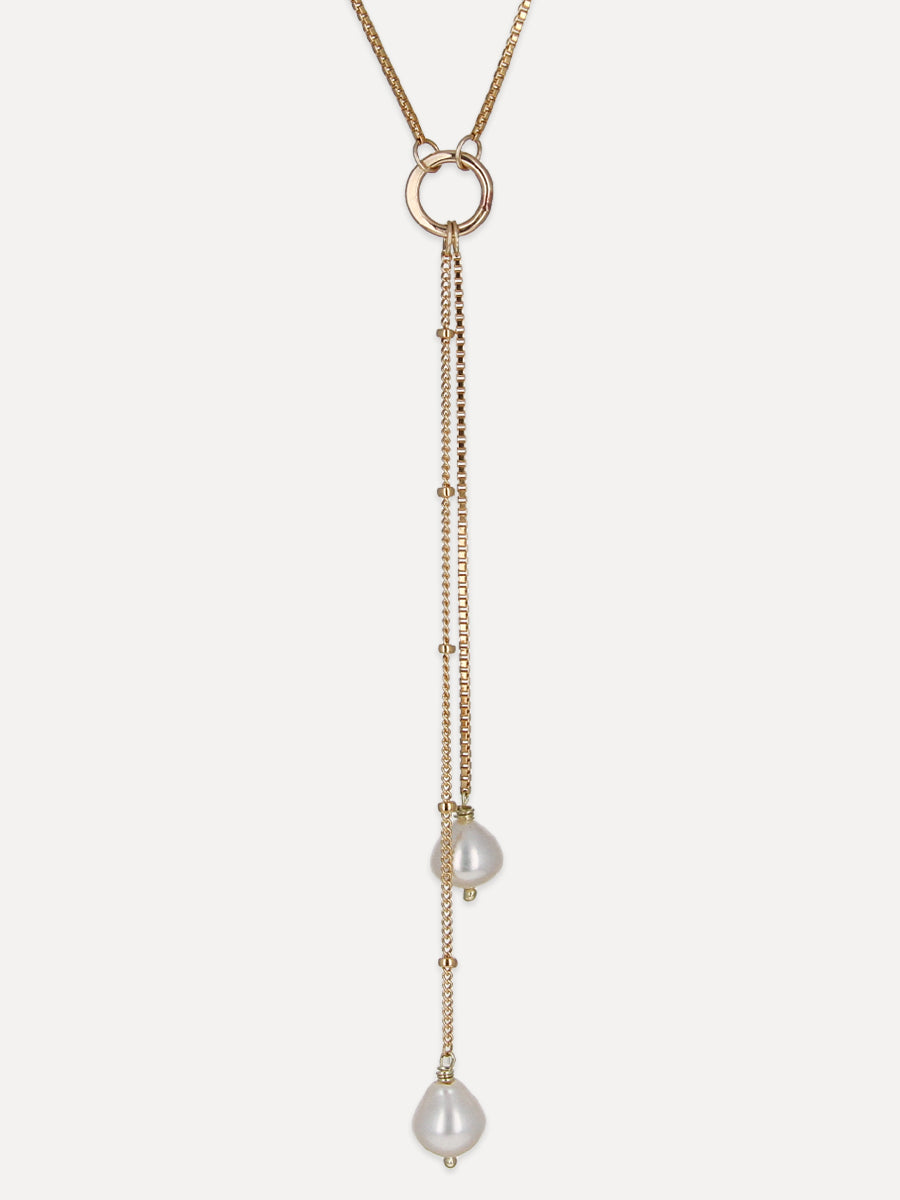 Duet Lariat Necklace