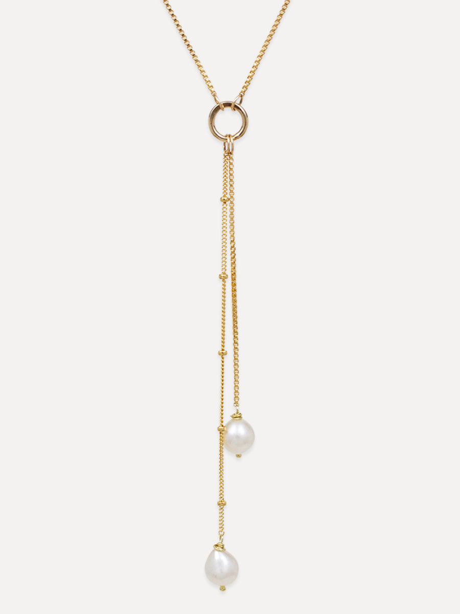 Duet Lariat Necklace