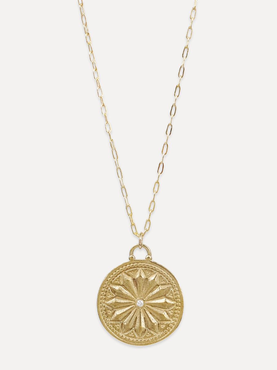 Sun Lotus Necklace - large