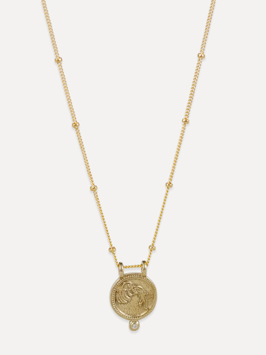 Zodiac Necklace - aquarius "rebellious & innovative"