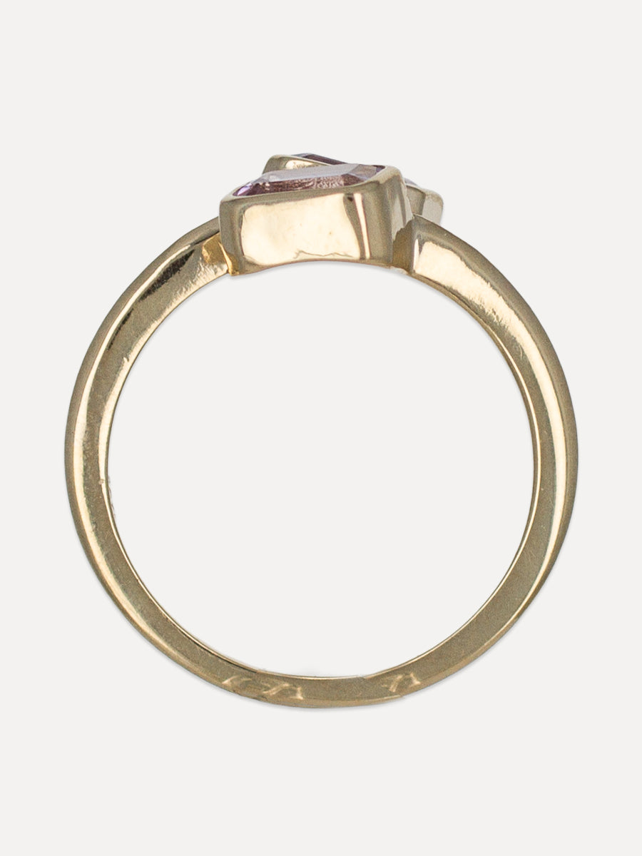 14K Sapphire Duo Ring