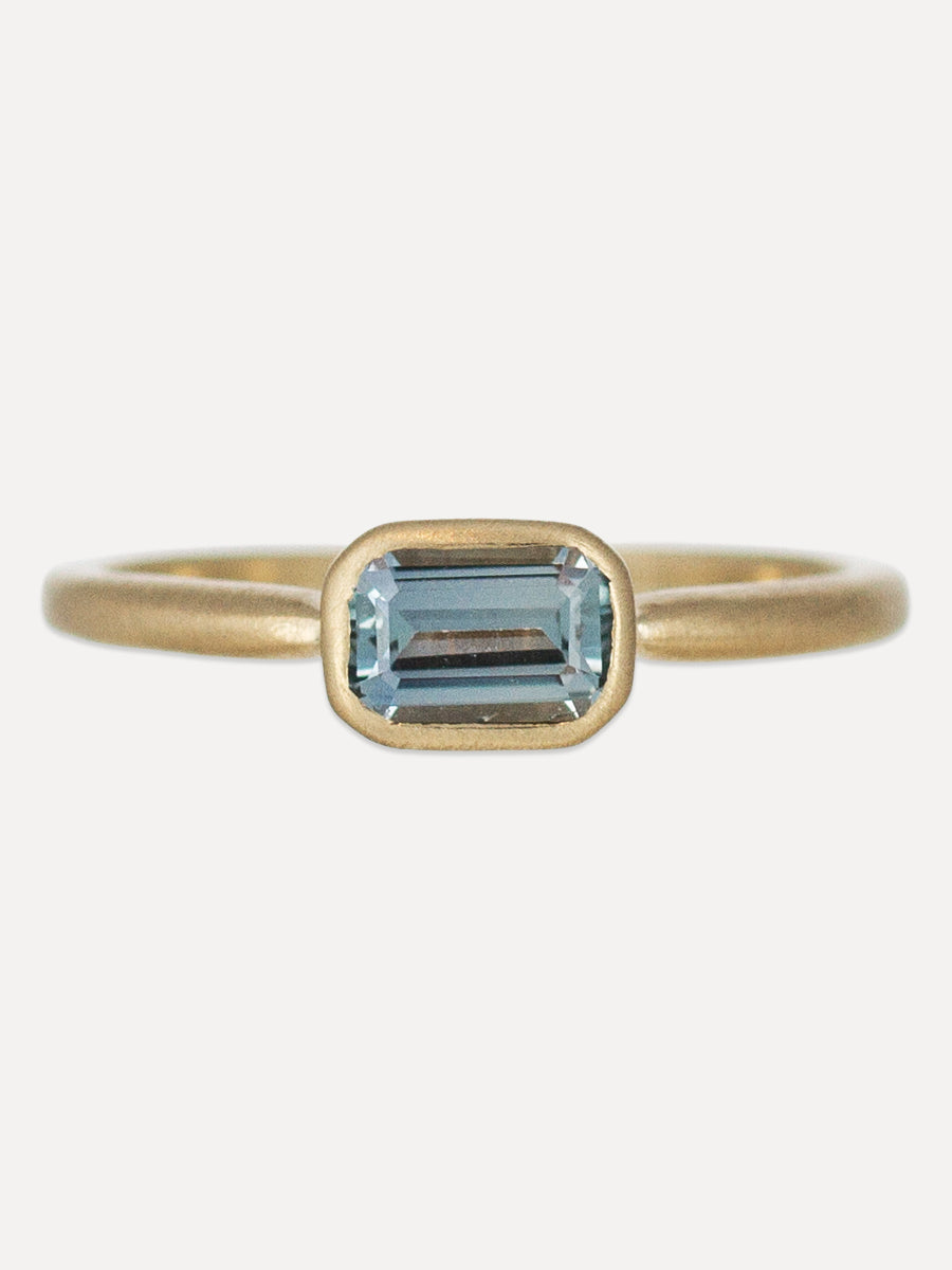 14K Nouveau Sapphire Ring