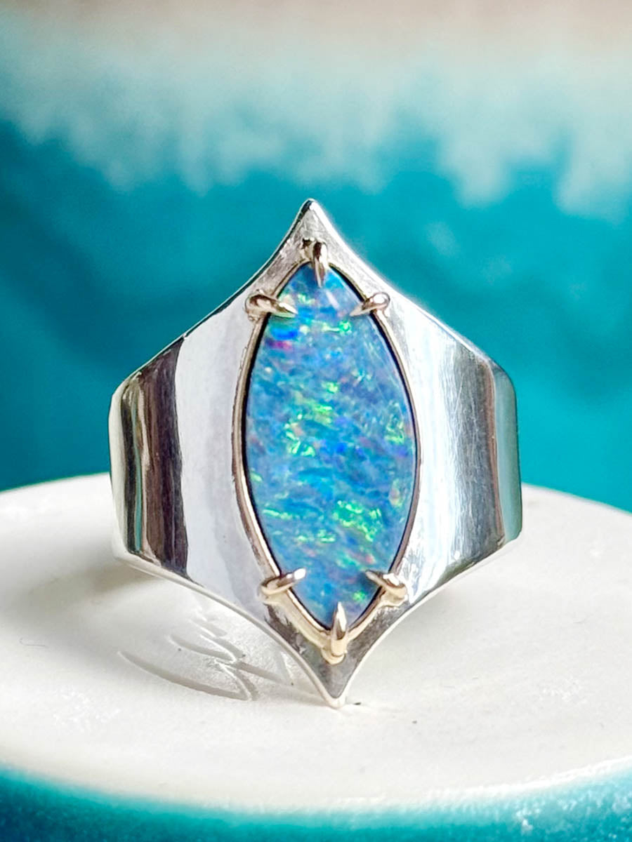 Australian Opal Oracle Ring