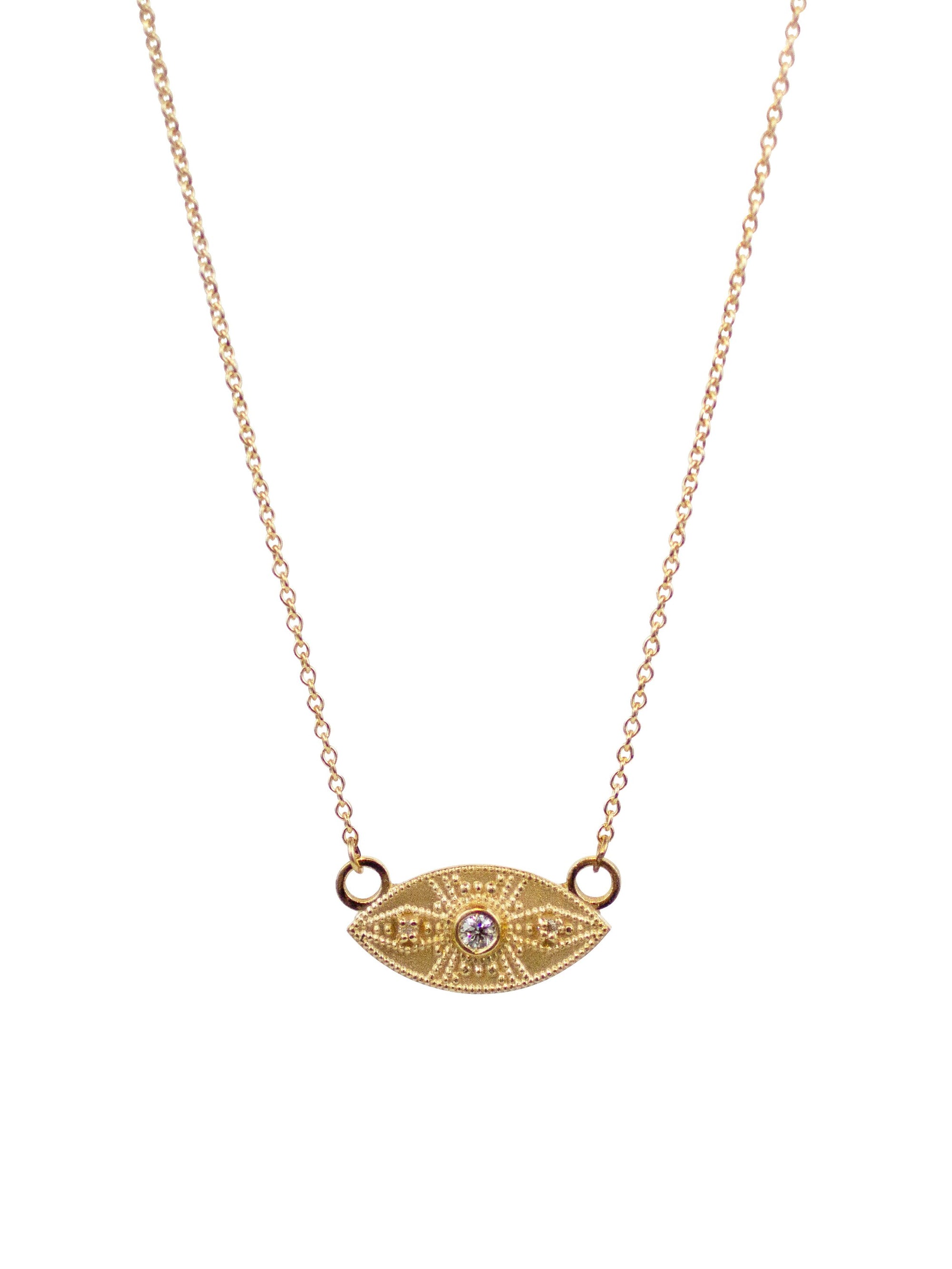 14K Ajna Necklace "ignite your inner voice"